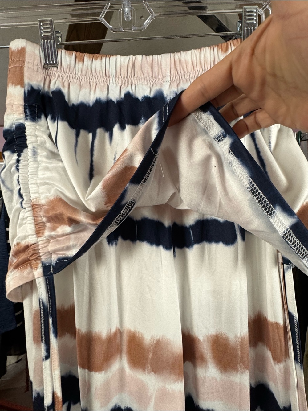 Brand New Wide Leg Boho Pants with Adjustable Side Ties - Size M - Picture 4 of 5